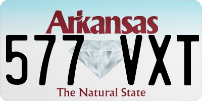 AR license plate 577VXT