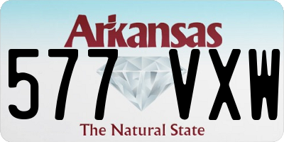 AR license plate 577VXW