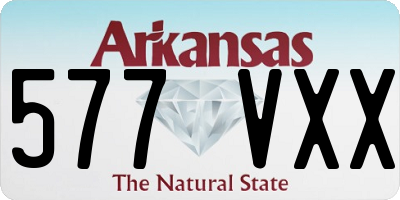 AR license plate 577VXX