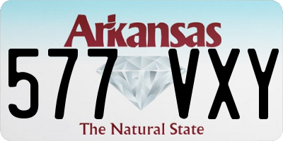 AR license plate 577VXY