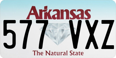 AR license plate 577VXZ