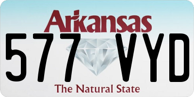 AR license plate 577VYD