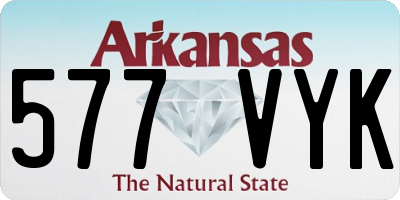 AR license plate 577VYK