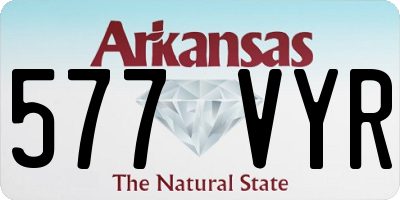 AR license plate 577VYR