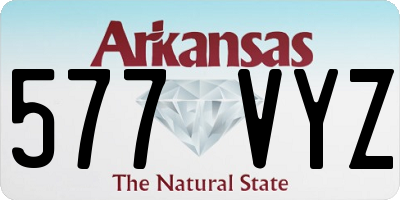 AR license plate 577VYZ
