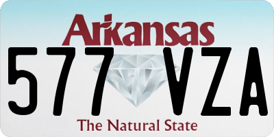 AR license plate 577VZA