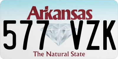 AR license plate 577VZK