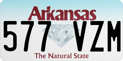 AR license plate 577VZM