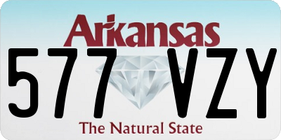 AR license plate 577VZY