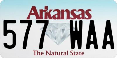 AR license plate 577WAA