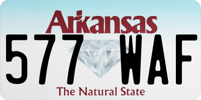 AR license plate 577WAF