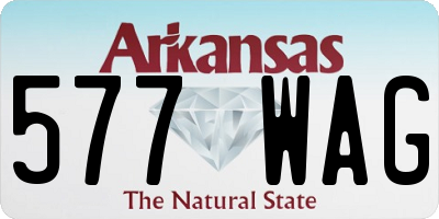 AR license plate 577WAG