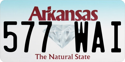 AR license plate 577WAI