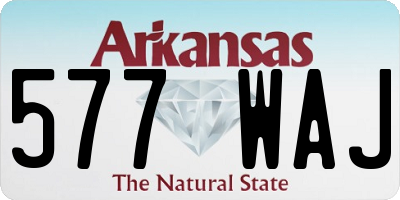 AR license plate 577WAJ