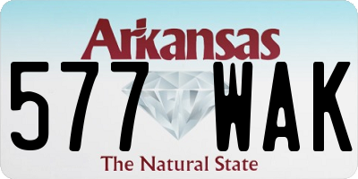 AR license plate 577WAK