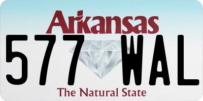 AR license plate 577WAL