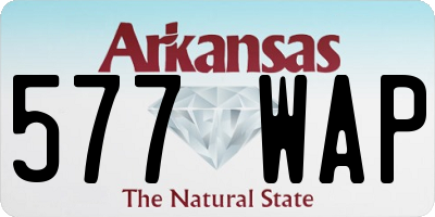 AR license plate 577WAP