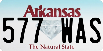 AR license plate 577WAS