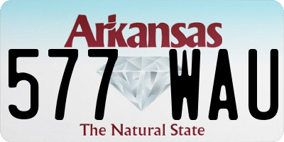 AR license plate 577WAU