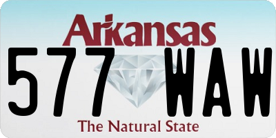 AR license plate 577WAW