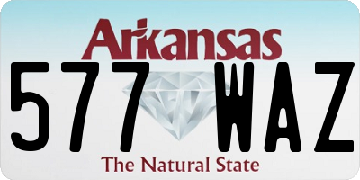 AR license plate 577WAZ