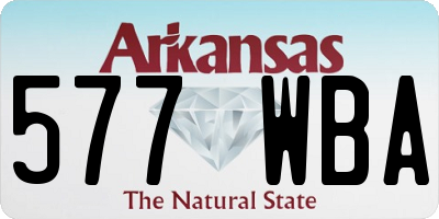 AR license plate 577WBA