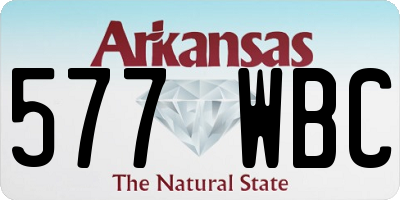 AR license plate 577WBC