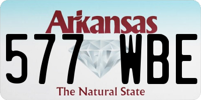 AR license plate 577WBE