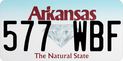 AR license plate 577WBF