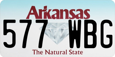 AR license plate 577WBG