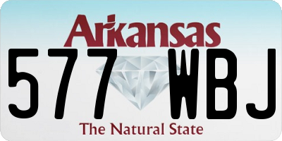 AR license plate 577WBJ