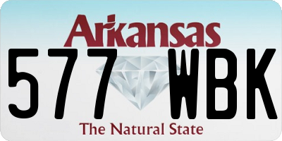 AR license plate 577WBK
