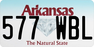 AR license plate 577WBL