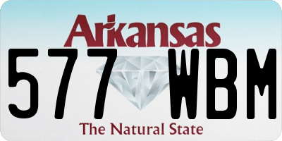 AR license plate 577WBM