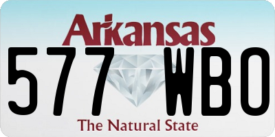AR license plate 577WBO