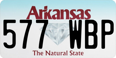 AR license plate 577WBP