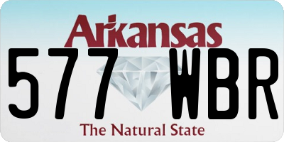 AR license plate 577WBR