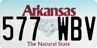 AR license plate 577WBV