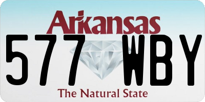 AR license plate 577WBY