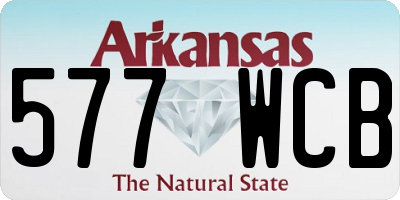 AR license plate 577WCB
