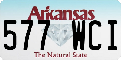 AR license plate 577WCI