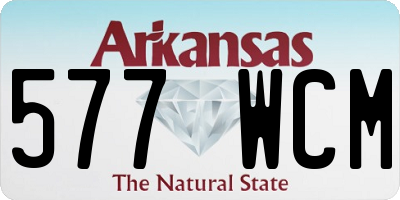 AR license plate 577WCM