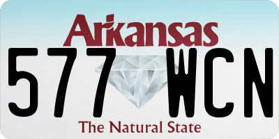 AR license plate 577WCN