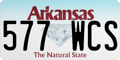 AR license plate 577WCS
