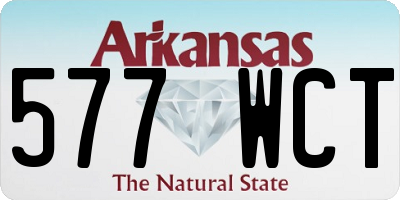 AR license plate 577WCT