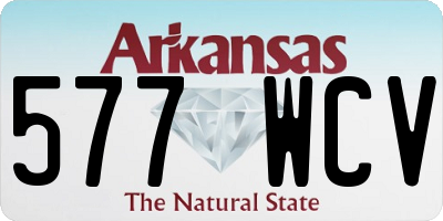 AR license plate 577WCV