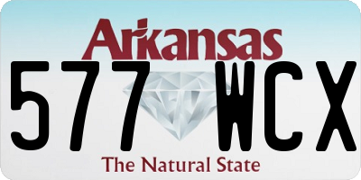 AR license plate 577WCX