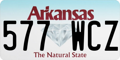 AR license plate 577WCZ