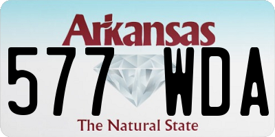 AR license plate 577WDA