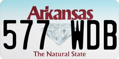 AR license plate 577WDB